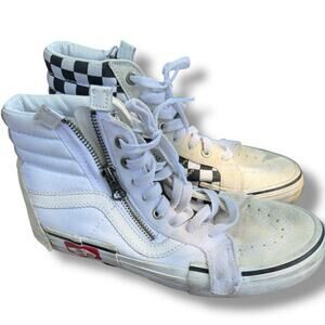 Vans Sk8-Hi Reissue Cap Checkerboard Zip Sneakers – Women’s 7 / Men’s 5